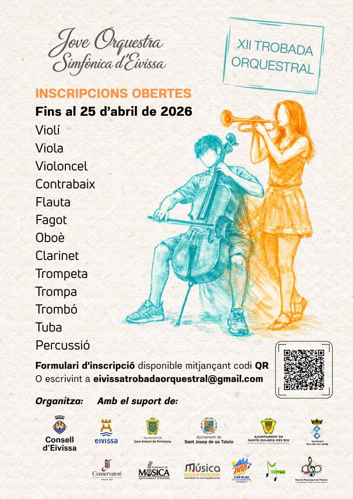 Imagen El Consell amplia fins al 25 d’abril el termini d’inscripció per a la XII Trobada Orquestral d’Eivissa