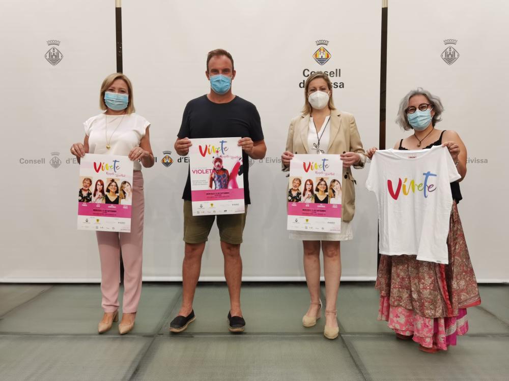 Imagen Paco Tomás, Elsa Ruiz, Ana Cerezuela, Ángela Ponce y 'Violeta', protagonistas de 'Vívete, respeto y libertad'