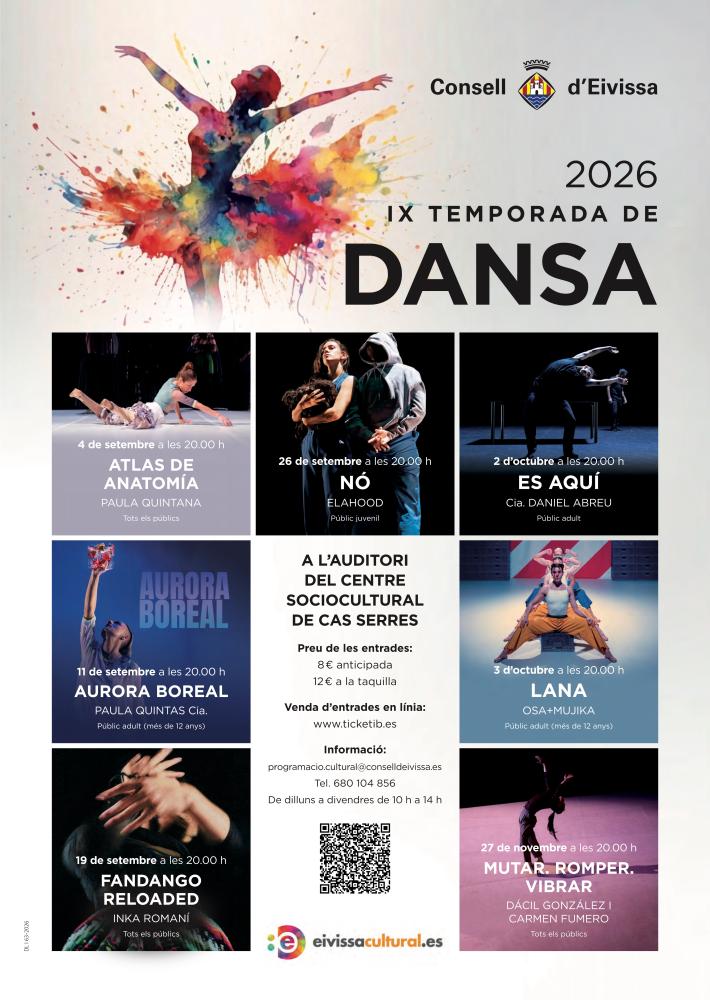 Imagen El Consell d’Eivissa presenta una Temporada de Dansa 2026 amb set espectacles entre setembre i novembre