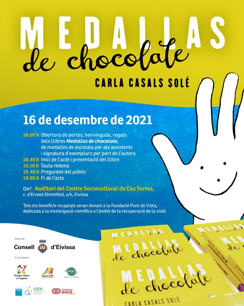Imagen El Consell d'Eivissa organiza la presentación de Medallas de chocolate, el libro solidario en beneficio de Fundació Punt de Vista
