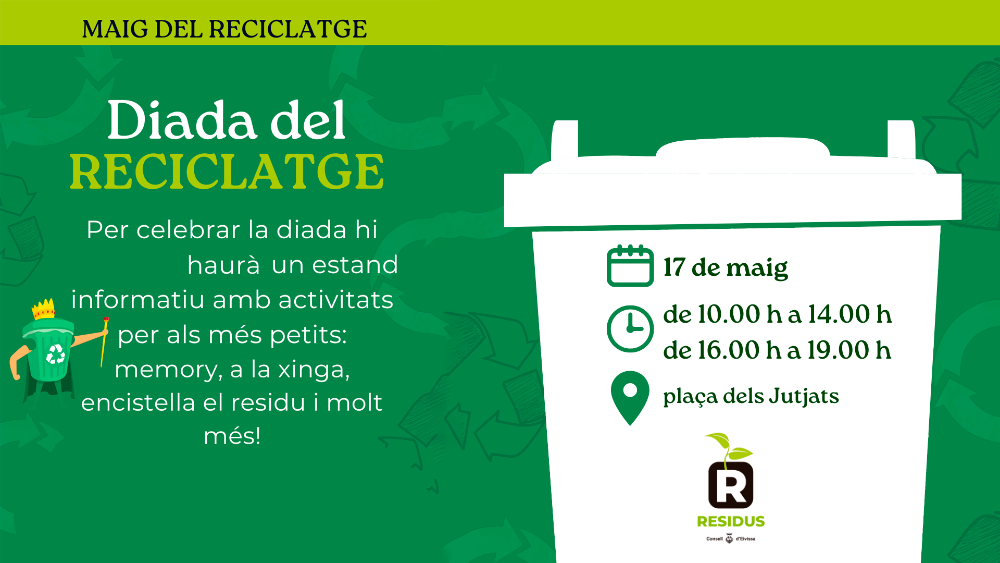 Imagen El Consell d’Eivissa celebra el ‘Maig, Mes del Reciclatge’ amb conscienciació per a totes les edats
