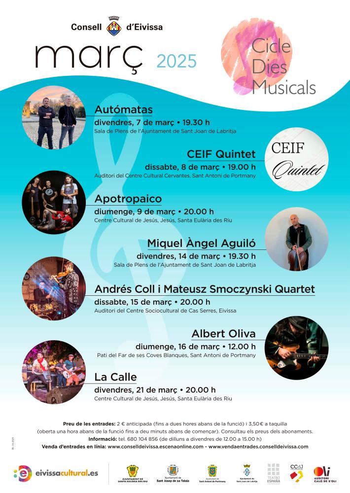 Imagen Aquests són els concerts del Cicle Dies Musicals 2025 que podràs gaudir aquest mes de març