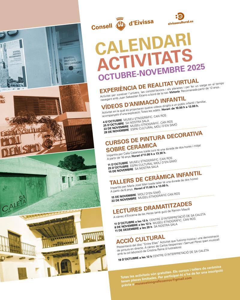 Imagen El Consell d’Eivissa presenta el calendari d’activitats culturals d’octubre i novembre amb tallers i experiències immersives